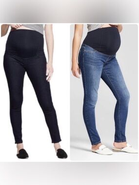 Lot Of 2 Isabel Maternity Crossover Panel Over Belly Maternity Skinny Jeans 8/29